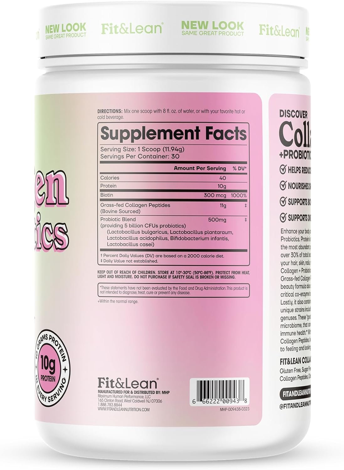 COLLAGEN + PROBIOTICS BY FIT&LEAN