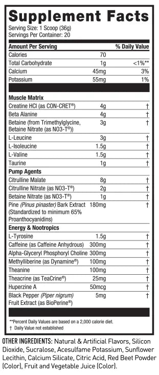 Pre JYM X Extreme Pre-Workout Formula
