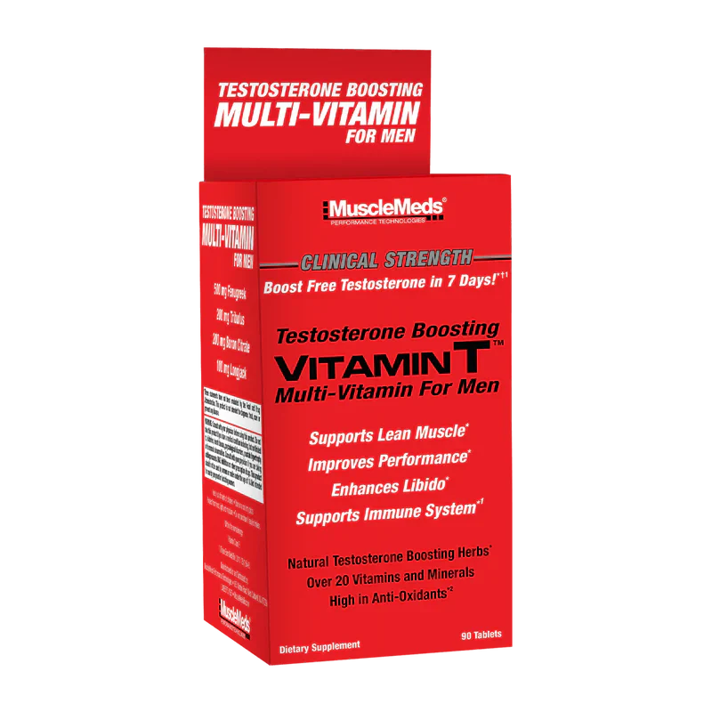 MuscleMeds Vitamin T – 90 Tablets | Advanced Multivitamin for Testosterone & Vitality